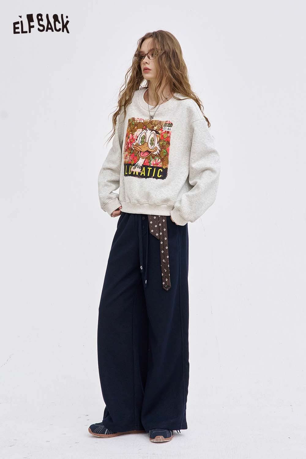 ELFSACK women's graphic sweatshirt features a colorful design and soft fabric for casual comfort