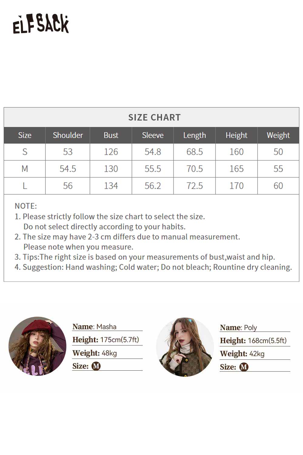 ELFSACK women's patchwork stripe coat with stylish design and comfortable fit, perfect for winter fashion.