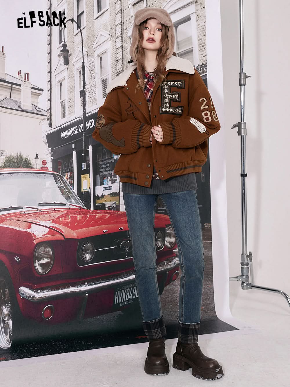 ELFSACK Kawaii Christmas Pullover Sweaters Women 2000s Plus Size Fashion Tops