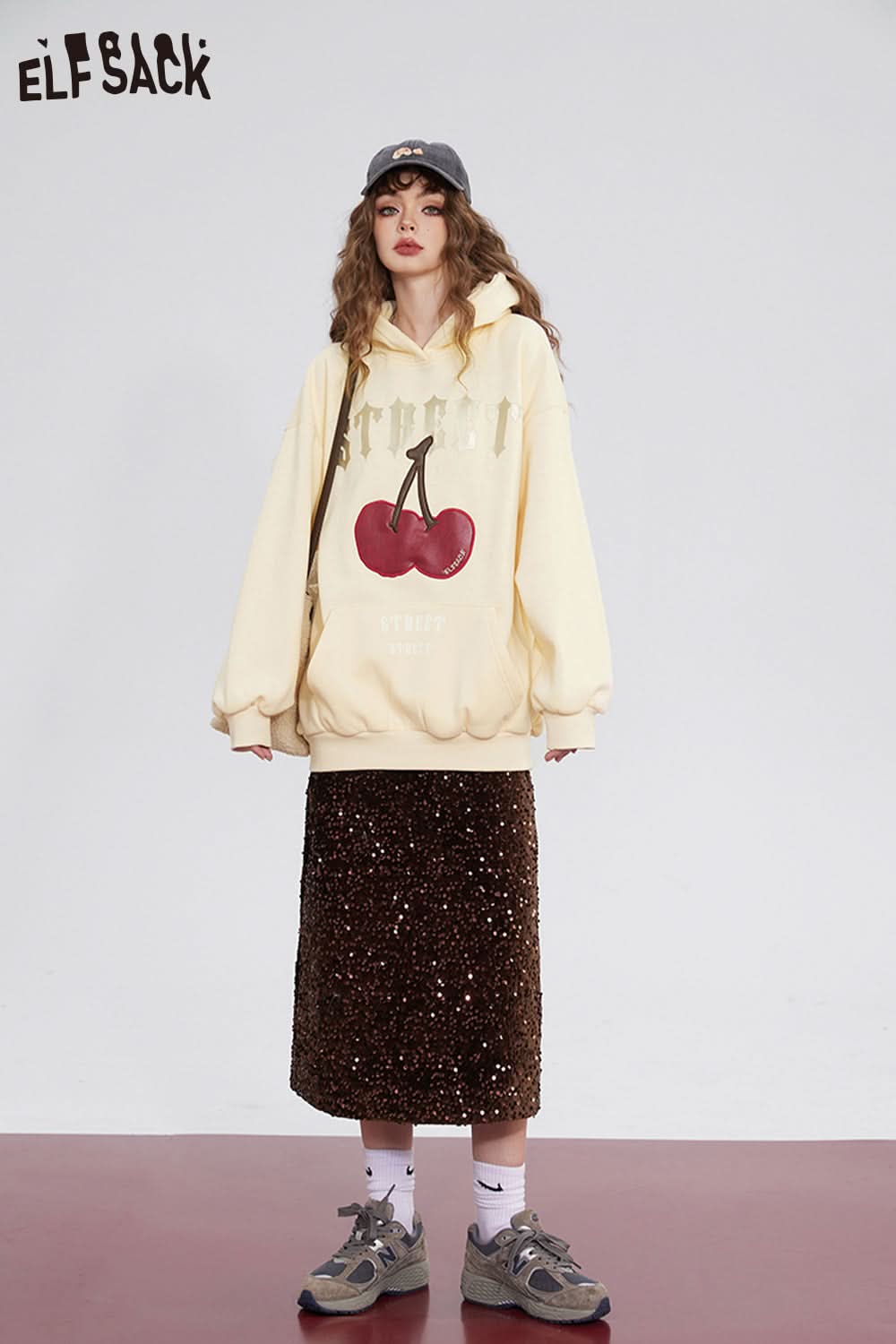 ELFSACK Korean Fashion Party Dress Sparkly Elegant Luxury Bottom