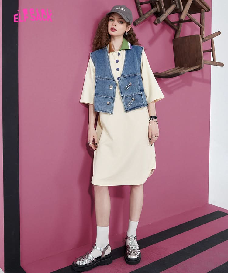 ELFSACK Polo T-shirt Dresses