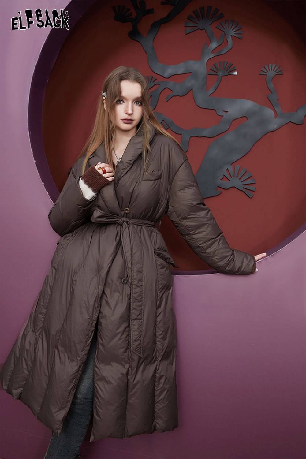 【3/14まで】44%off ELFSACK-jacket Stylish Women's Long Down Jacket - Warm and Trendy | ELFSACK