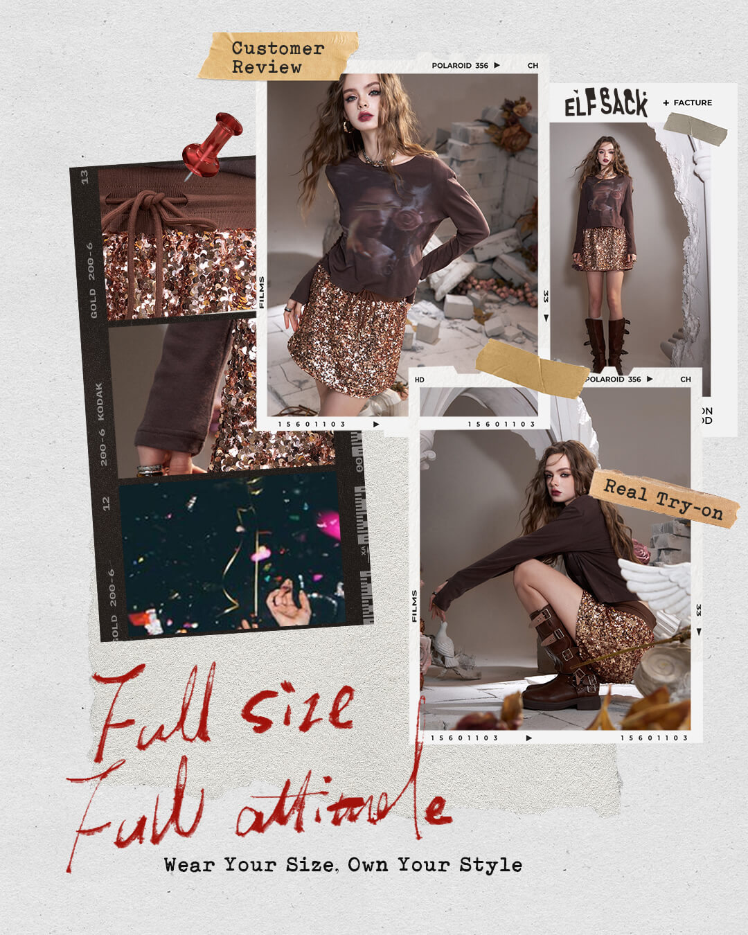 All That Glitters: The Perfect Pink-Brown Skirt for Your Christmas Story