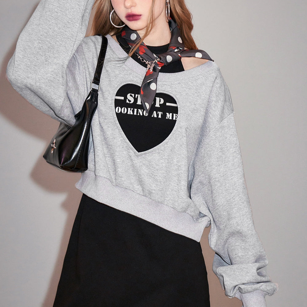 
                  
                    ELFSACK Two piece set of heart-shaped hollow out hoodie with suspender dress for women's spring 2024 design sense skirt
                  
                