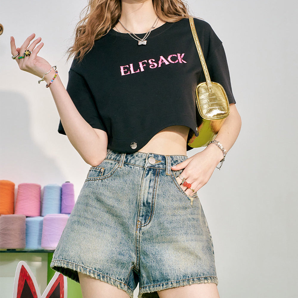 
                  
                    ELFSACK 2024 Summer New Detachable Letter Printed T-shirt Dress Women's Casual Design Feeling Skirt
                  
                