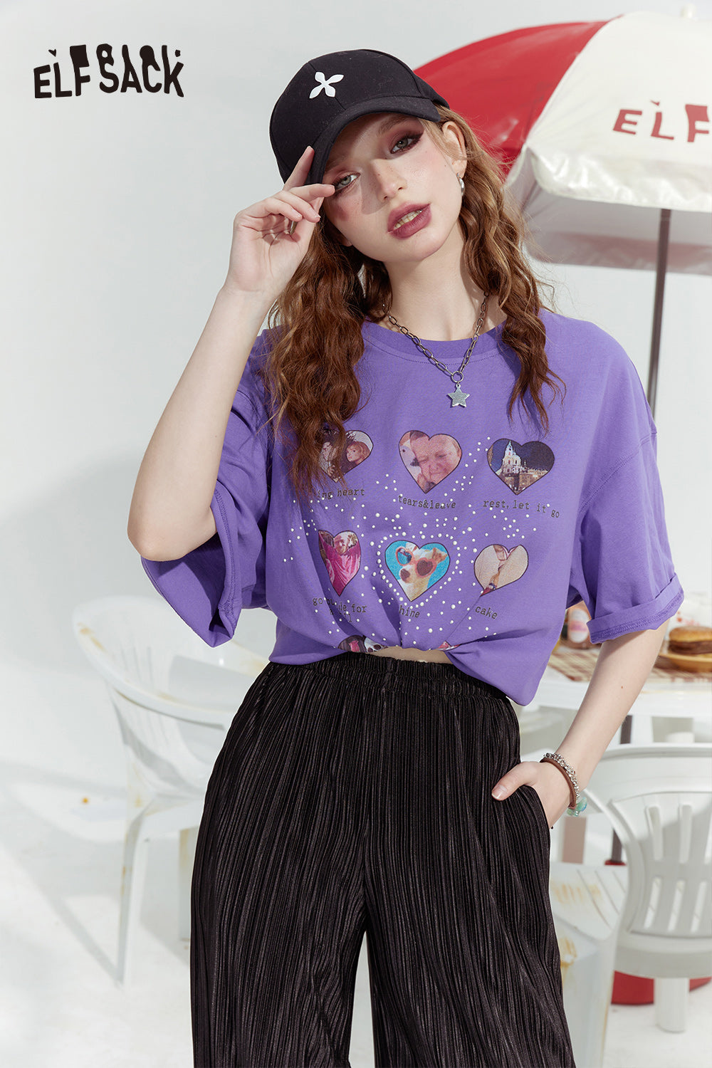 ★ELF SACK★ レース ビックリボン プリント Ｔシャツ/送料込 111926544_1200x1200.jpg?v=