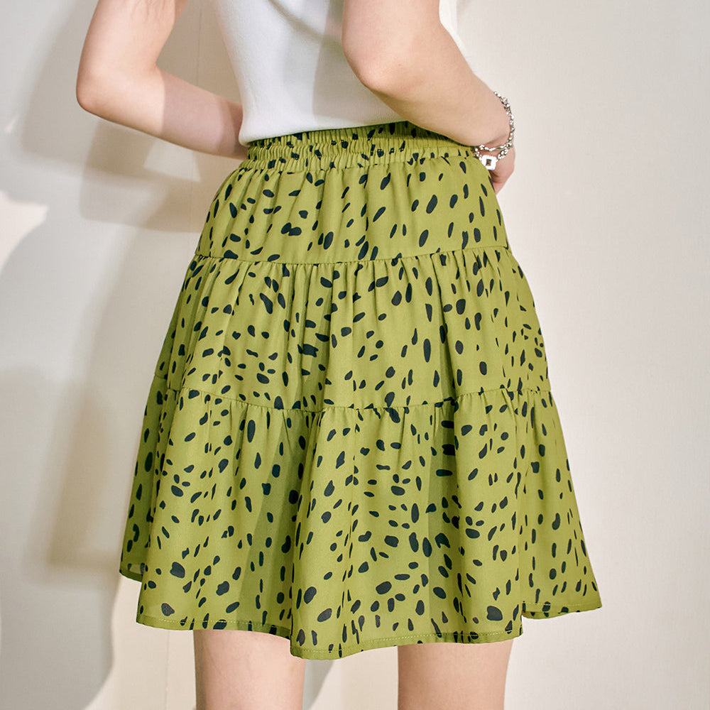 
                  
                    ELFSACK 2024 Summer New Leopard Pattern A-line Half Skirt Women's Elastic Waist Pig Nose Buckle Design Short Skirt
                  
                