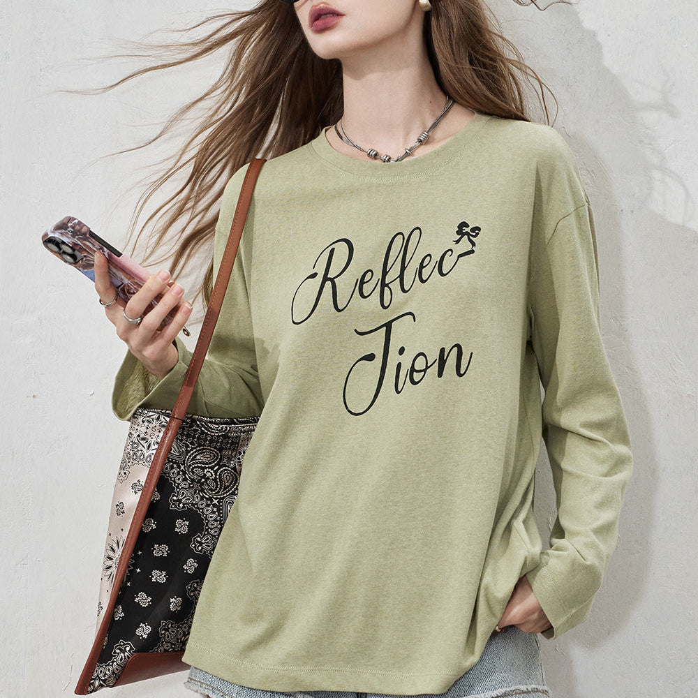 
                  
                    ELFSACK 2024 Summer New Arrivals Letter printed loose T-shirt for women Lazy casual hoodie with air conditioning
                  
                