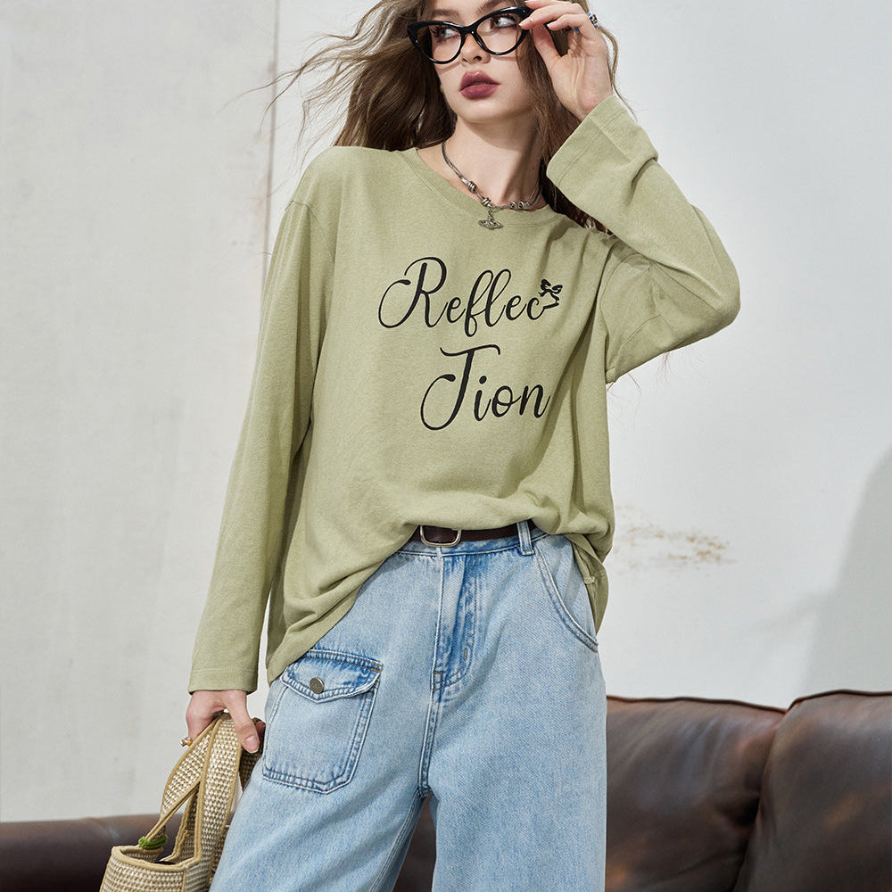 
                  
                    ELFSACK 2024 Summer New Arrivals Letter printed loose T-shirt for women Lazy casual hoodie with air conditioning
                  
                