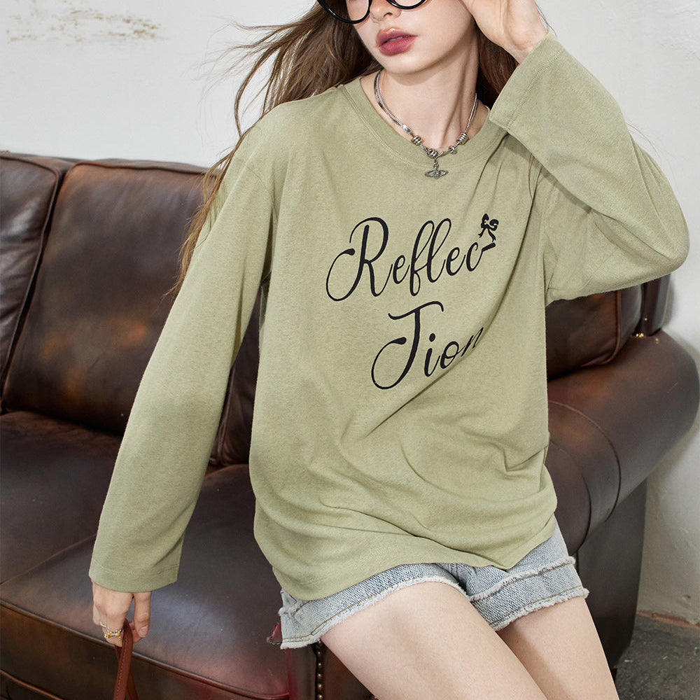 
                  
                    ELFSACK 2024 Summer New Arrivals Letter printed loose T-shirt for women Lazy casual hoodie with air conditioning
                  
                