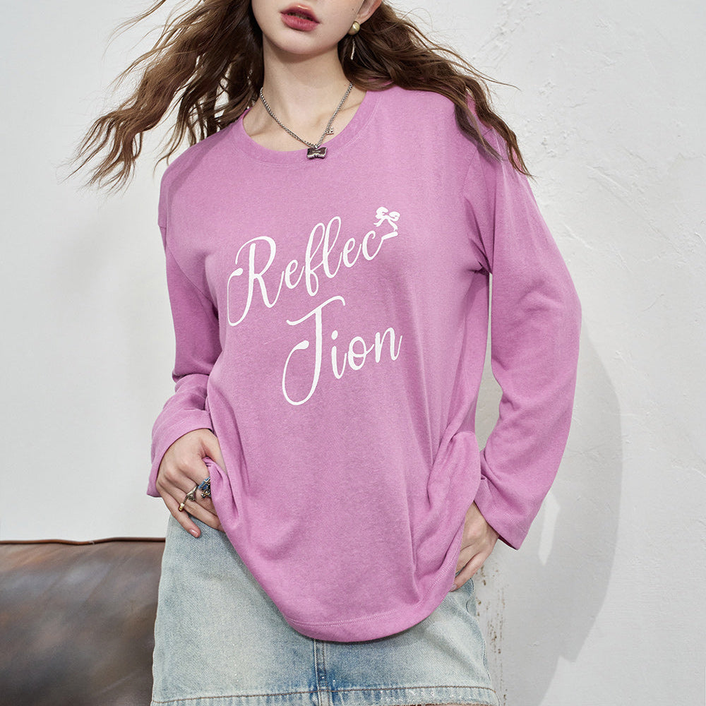 
                  
                    ELFSACK 2024 Summer New Arrivals Letter printed loose T-shirt for women Lazy casual hoodie with air conditioning
                  
                