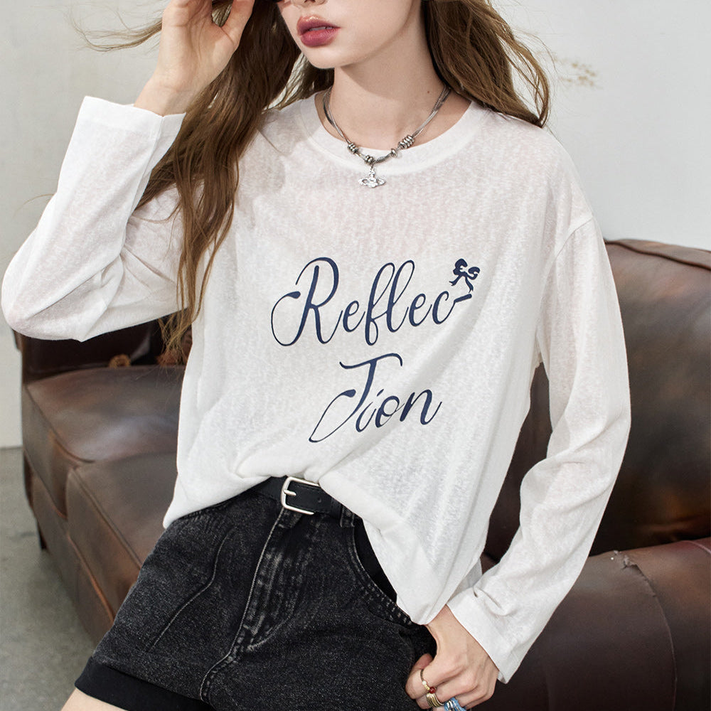 
                  
                    ELFSACK 2024 Summer New Arrivals Letter printed loose T-shirt for women Lazy casual hoodie with air conditioning
                  
                