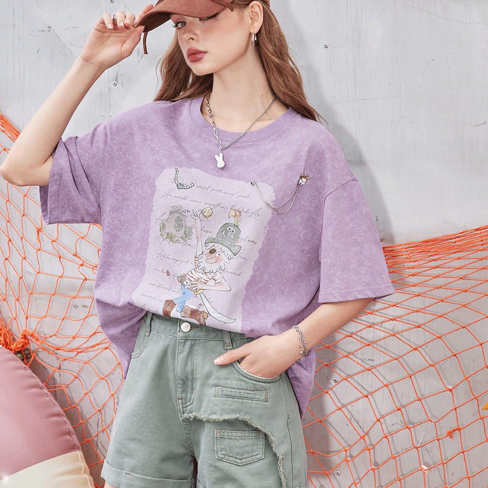 ELFSACK 2024 Summer New Arrivals High waisted A-line rolled edge jeans with women's split design, retro shorts