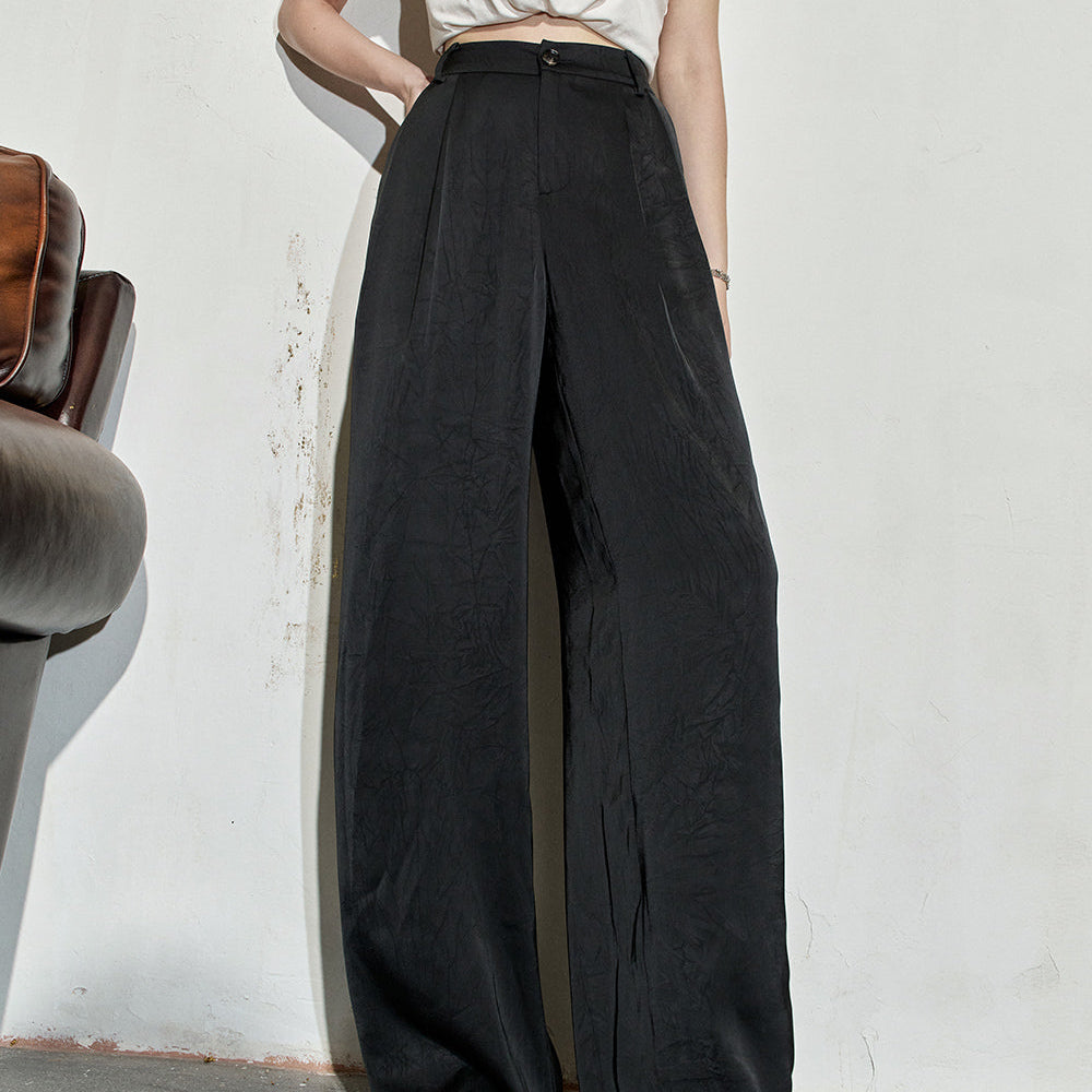 ELFSACK 2024 Summer New Arrivals Fashion casual pants for women, hanging wide leg pants