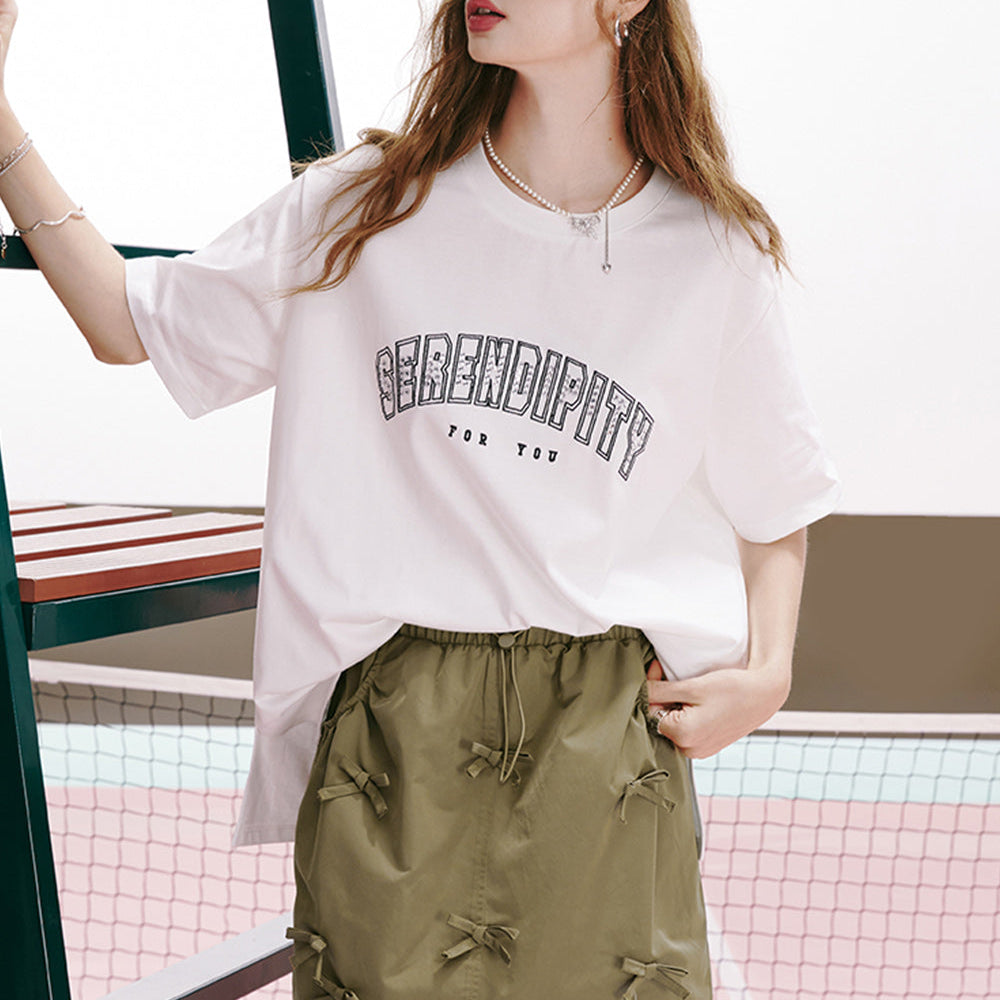 
                  
                    ELFSACK 2024 summer new arrival Bowknot A-line short skirt slim lazy style casual workwear skirt for women
                  
                