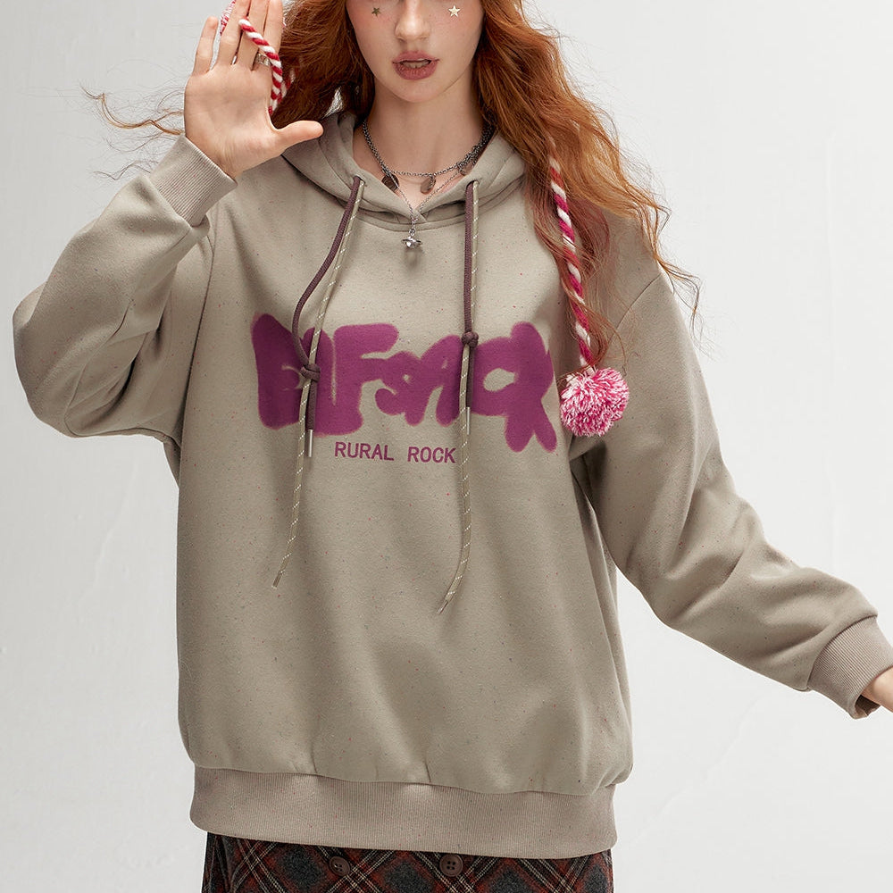 
                  
                    ELFSACK 2024 Autumn New Arrivals White Letter Printed Hoodie for Women Loose Casual Thin Sweatshirt
                  
                