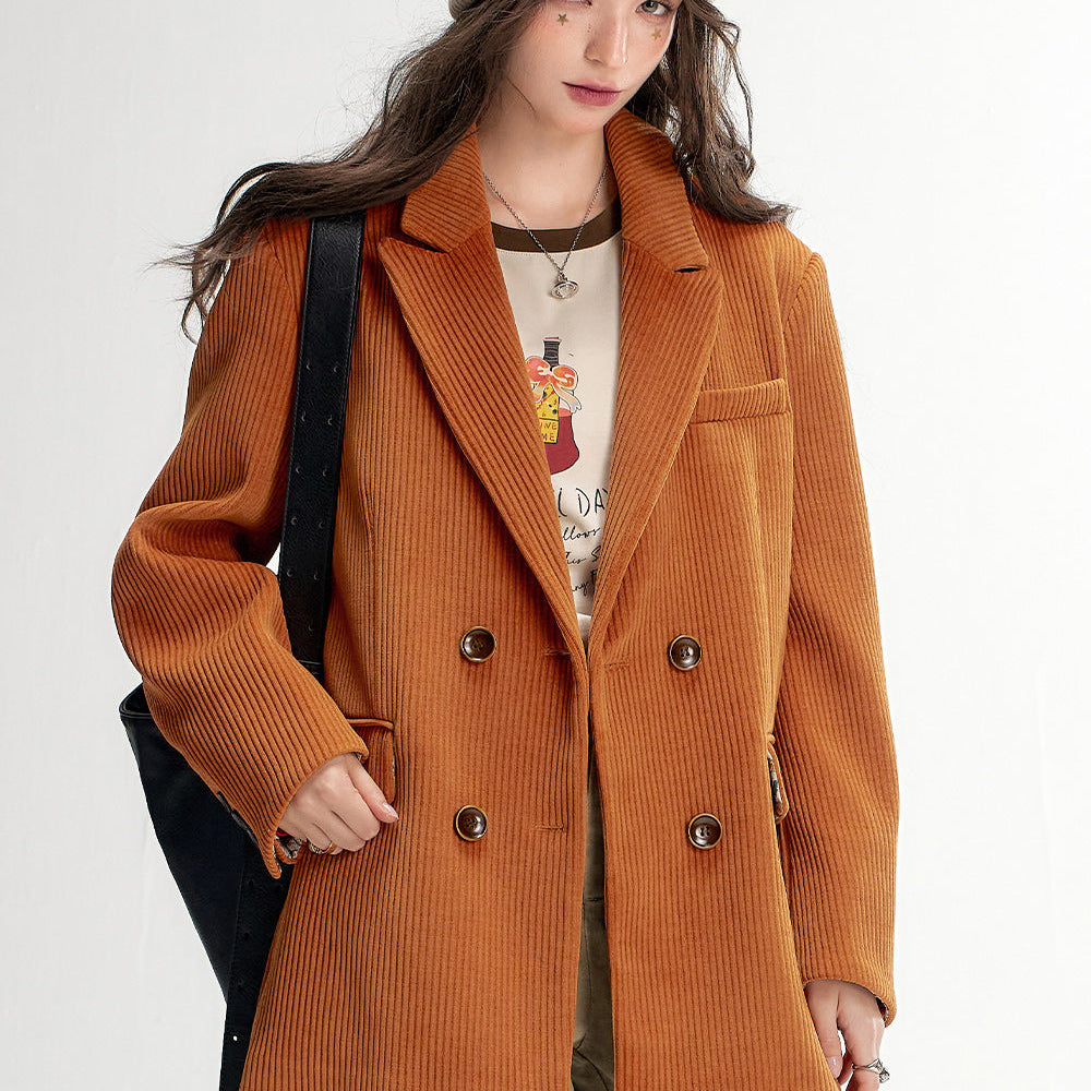 
                  
                    ELFSACK 2024 Autumn New Arrivals Textured Retro Blazer for Women Melange Elegant Outerwear
                  
                