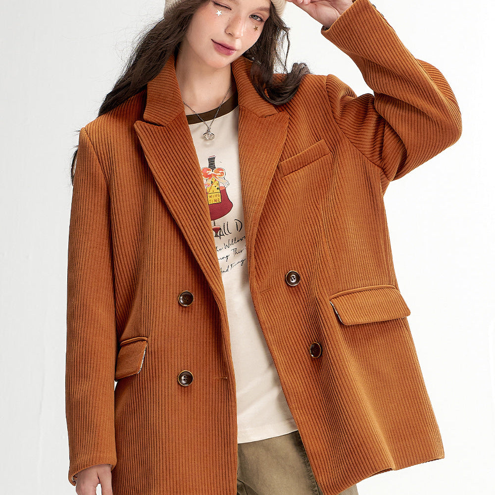 
                  
                    ELFSACK 2024 Autumn New Arrivals Textured Retro Blazer for Women Melange Elegant Outerwear
                  
                