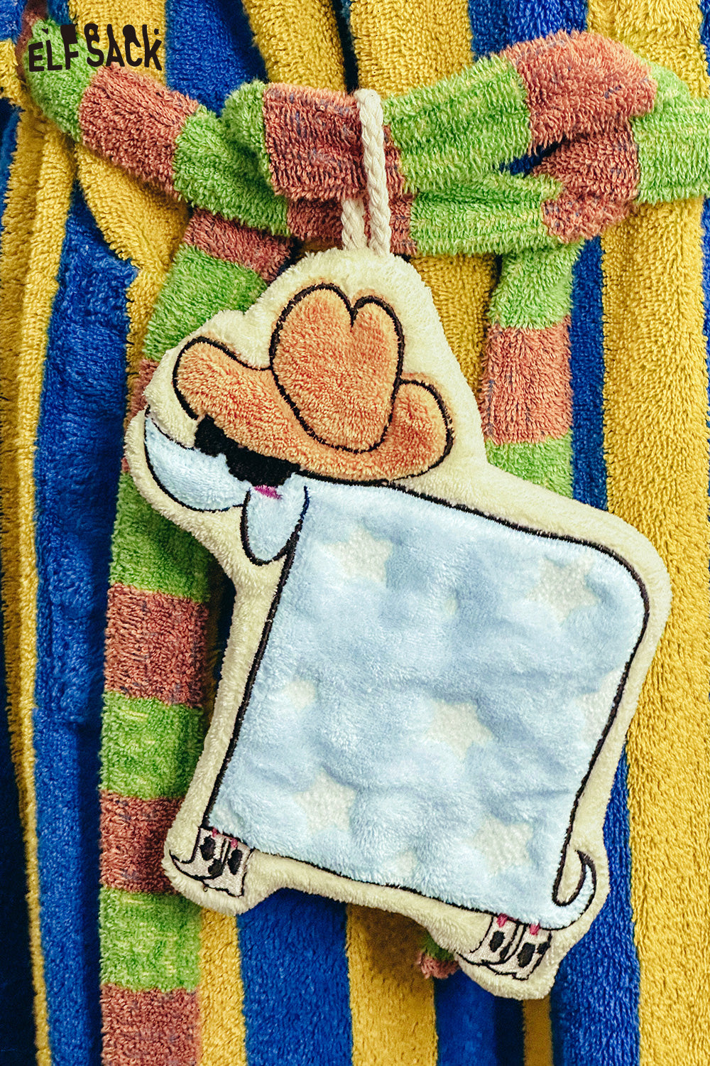 ELFSACK Cute Cartoon Hand Towel Hanging Absorbent Handkerchief