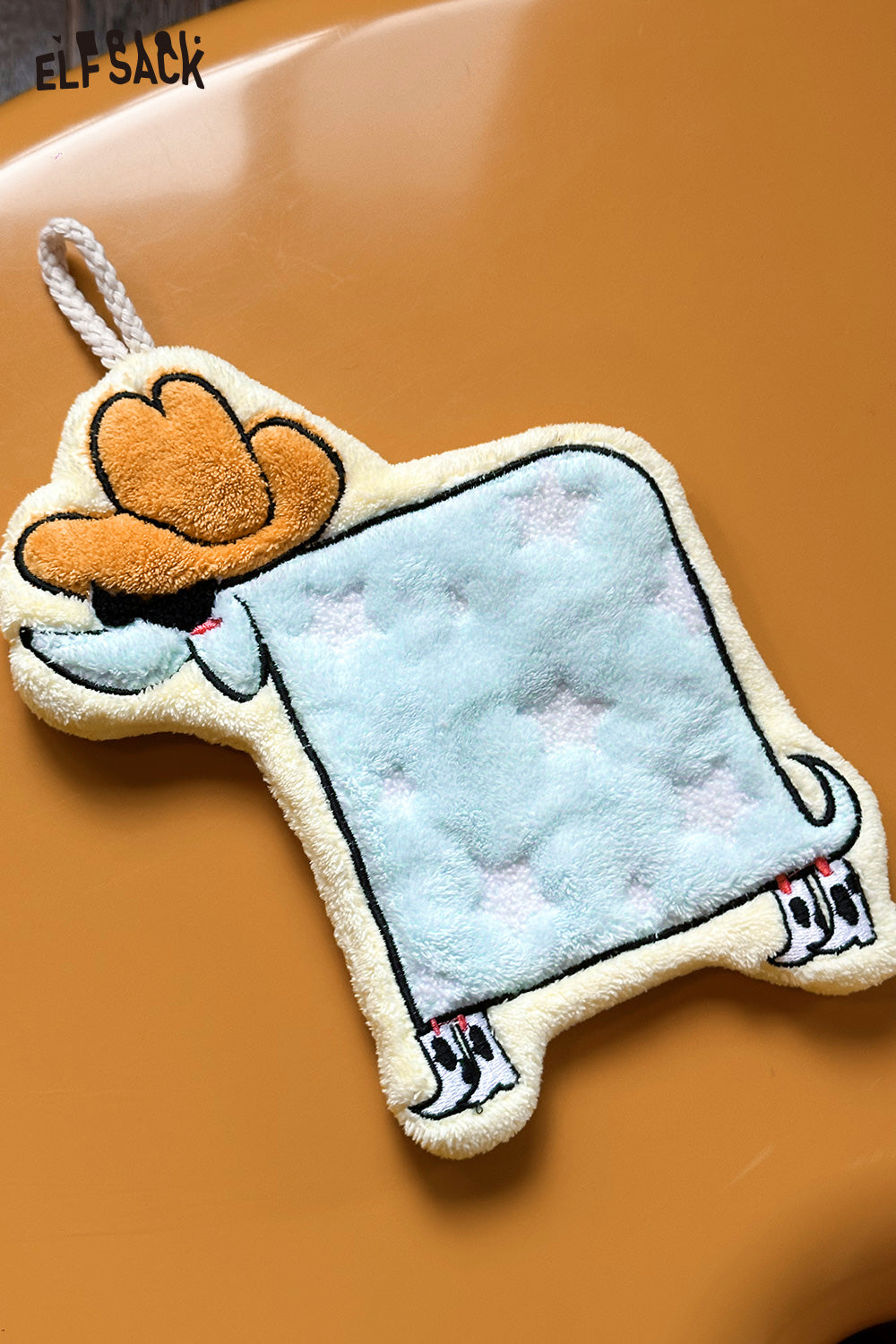 ELFSACK Cute Cartoon Hand Towel Hanging Absorbent Handkerchief