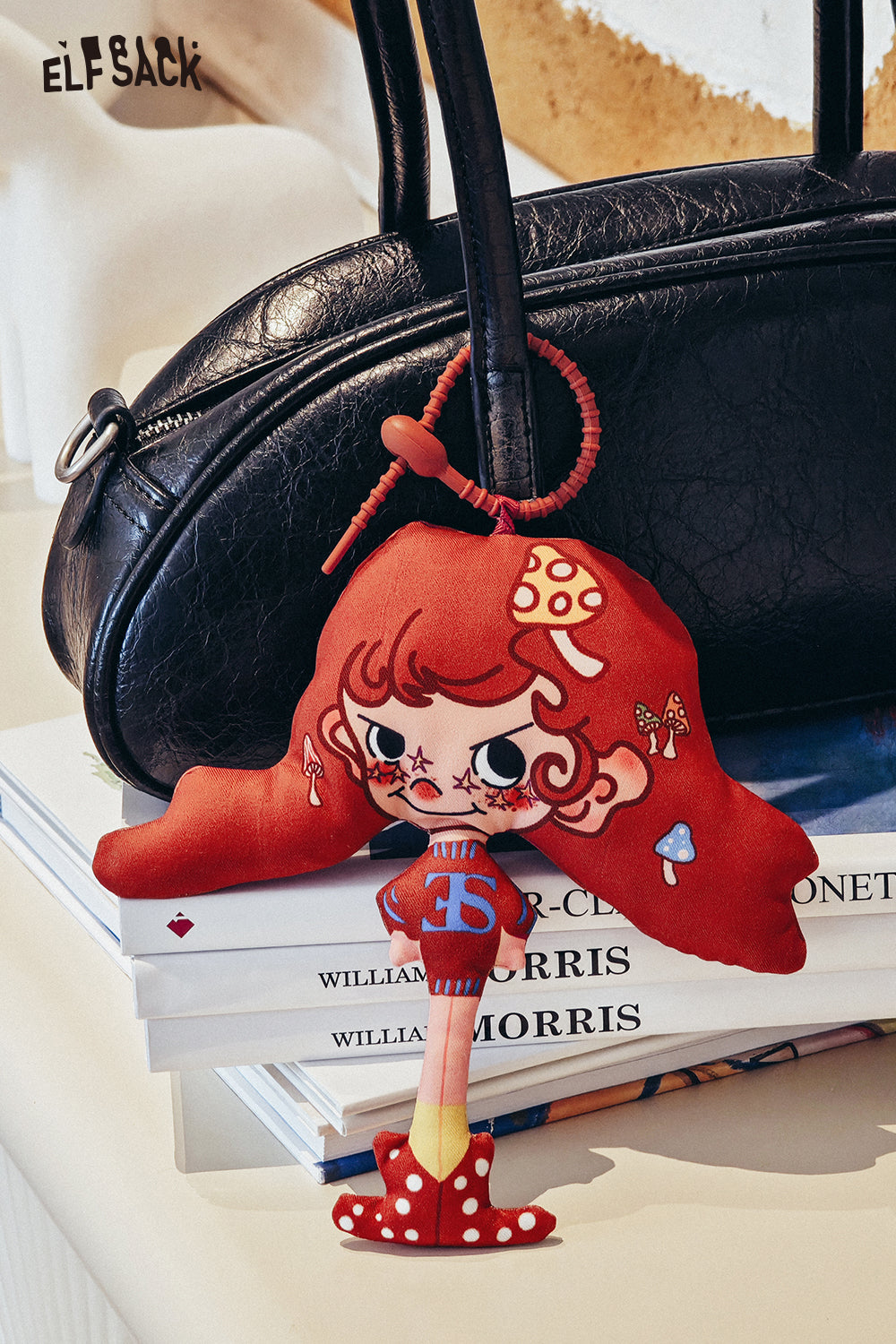 ELFSACK 2025 Spring New Arrivals [Ai Maomao] Original Girl Print Cute Bag Charm