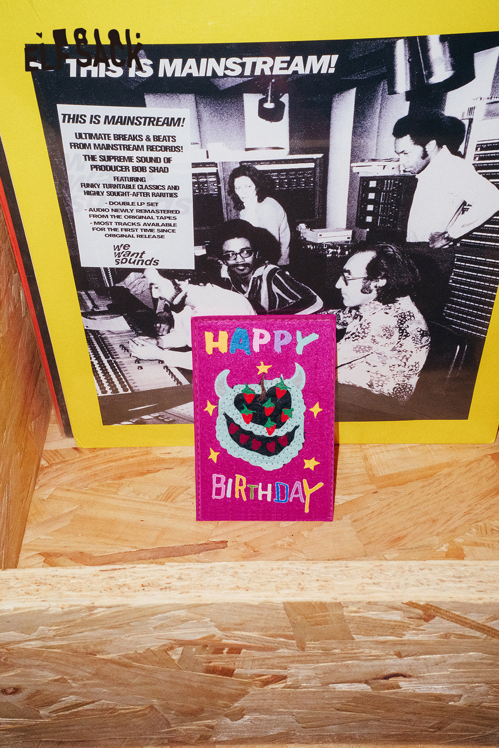 ELFSACK Y2K Felt Board Cartoon Patches Greeting Cards