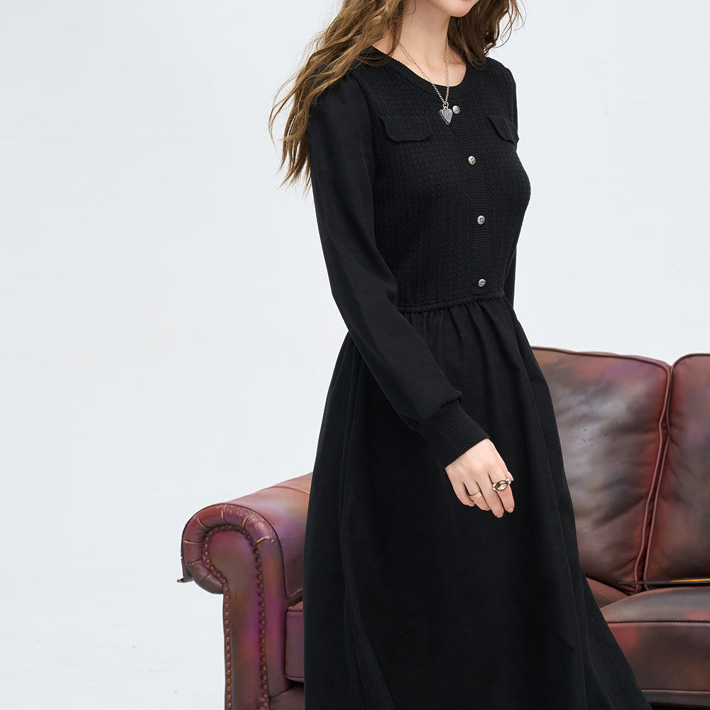 
                  
                    ELFSACK 2024 Winter New Arrivals French Preppy Style Gentle Waist Slimming Dress
                  
                