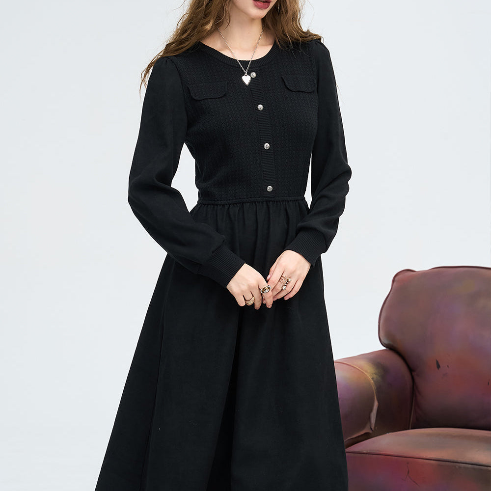 
                  
                    ELFSACK 2024 Winter New Arrivals French Preppy Style Gentle Waist Slimming Dress
                  
                