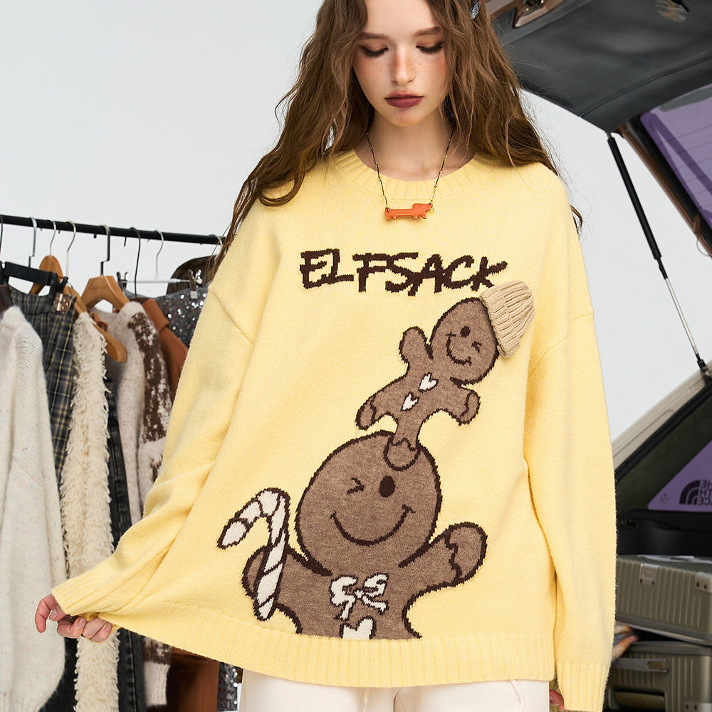 
                  
                    ELFSACK 2024 Autumn New Arrivals Colorful dopamine sweater for women
                  
                