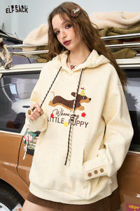 ELFSACK Casual Cute Original Printed Color Dot Hoodie