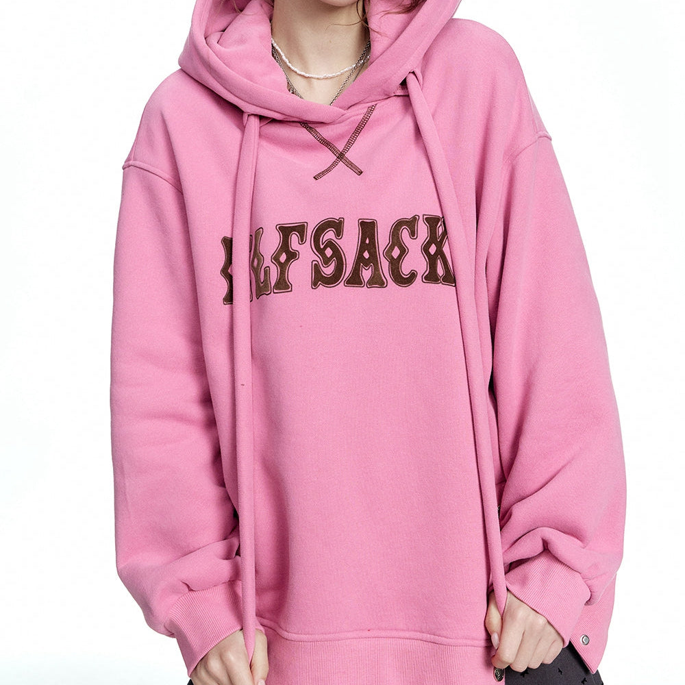 
                  
                    ELFSACK 2024 Winter New Arrivals Casual Red Letter Slit Plush Hoodie for Women
                  
                