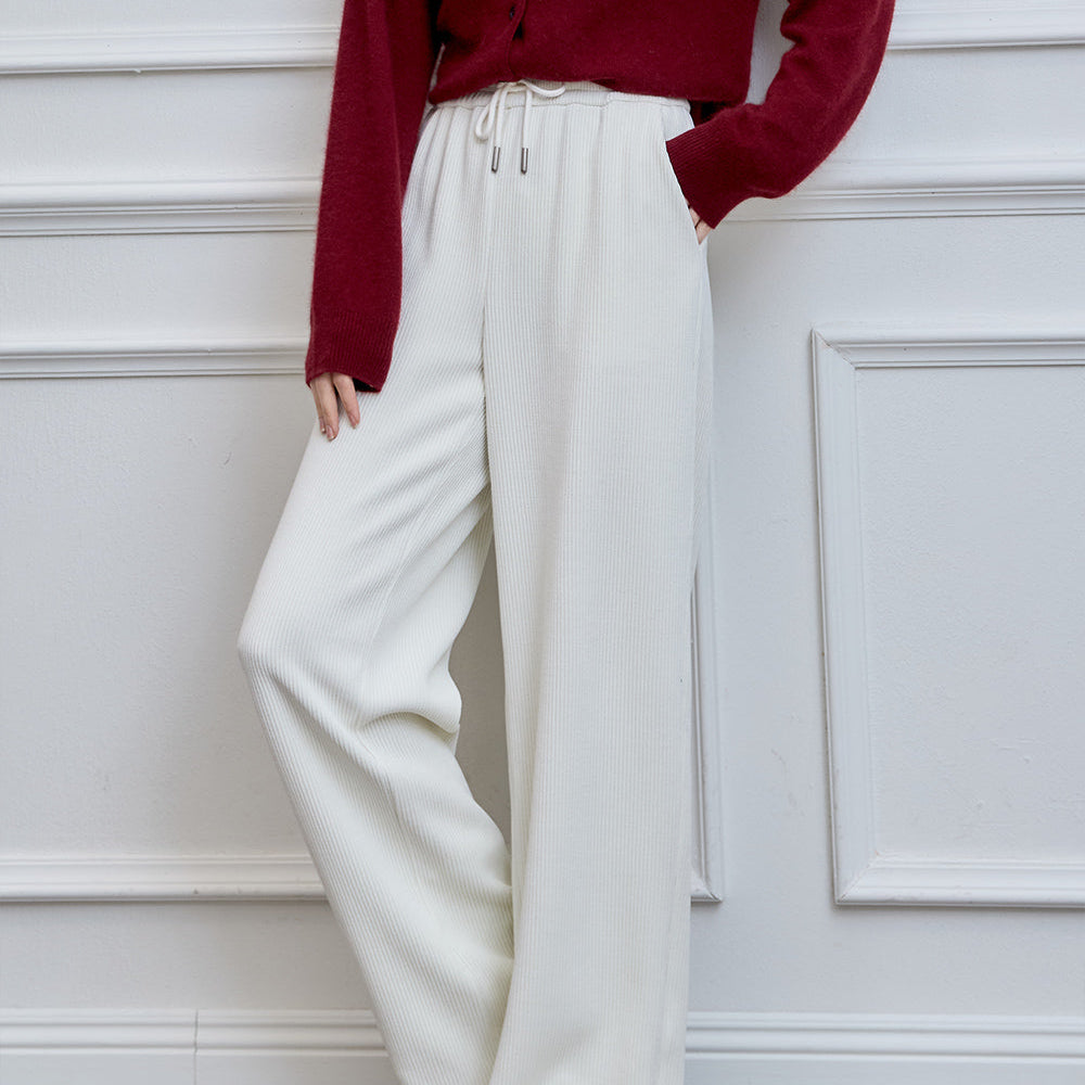 
                  
                    ELFSACK 2024 Winter New Arrivals Versatile wide leg casual pants for women, straight leg loose pants
                  
                