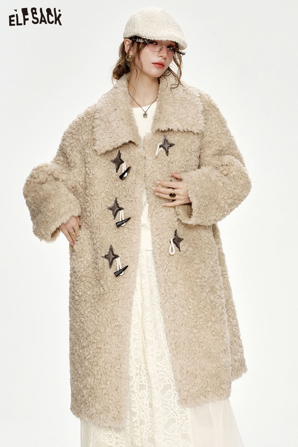 ELF SACK 素敵 ファッシ フィット コットのコート◆高級感 Jackets – ELFSACK