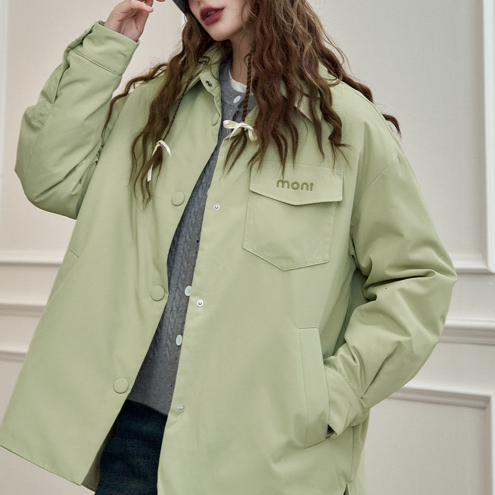 
                  
                    ELFSACK 2024 Autumn New Arrivals Lightweight Shirt-Style Down Jacket for Women White Duck Down Casual Coat with Stylish Design
                  
                