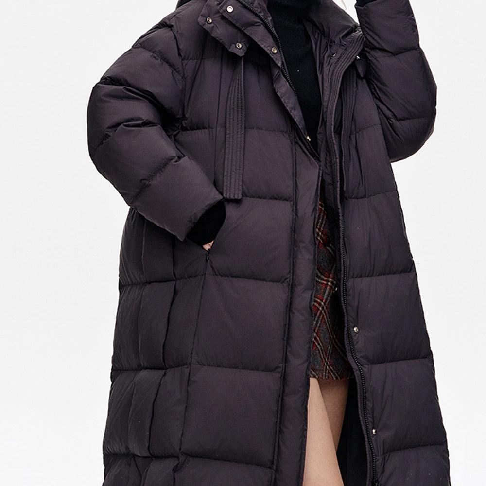 
                  
                    ELFSACK 2024 Winter New Arrivals Simple and versatile hooded long loose down jacket
                  
                