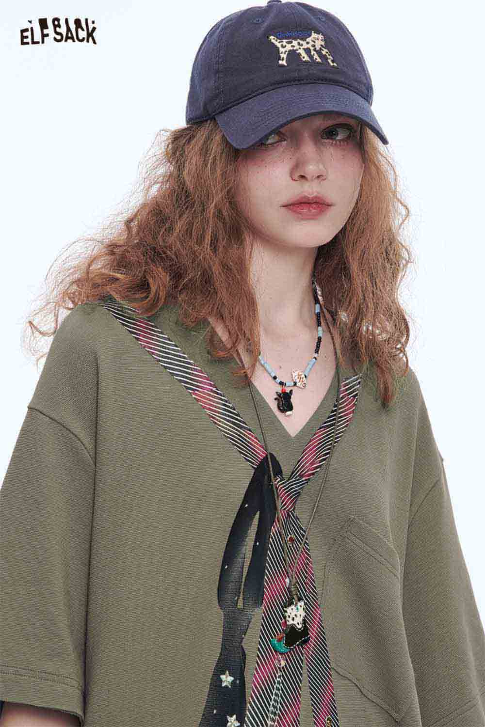 ELFSACK Women Pullover T-Shirt Dress