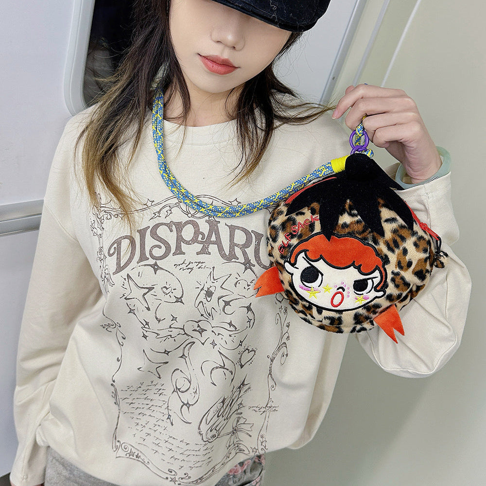 
                  
                    ELFSACK 2025 Spring New Arrivals Original [Ai Maomao] Strawberry Leopard Woven Rope Plush Bag
                  
                