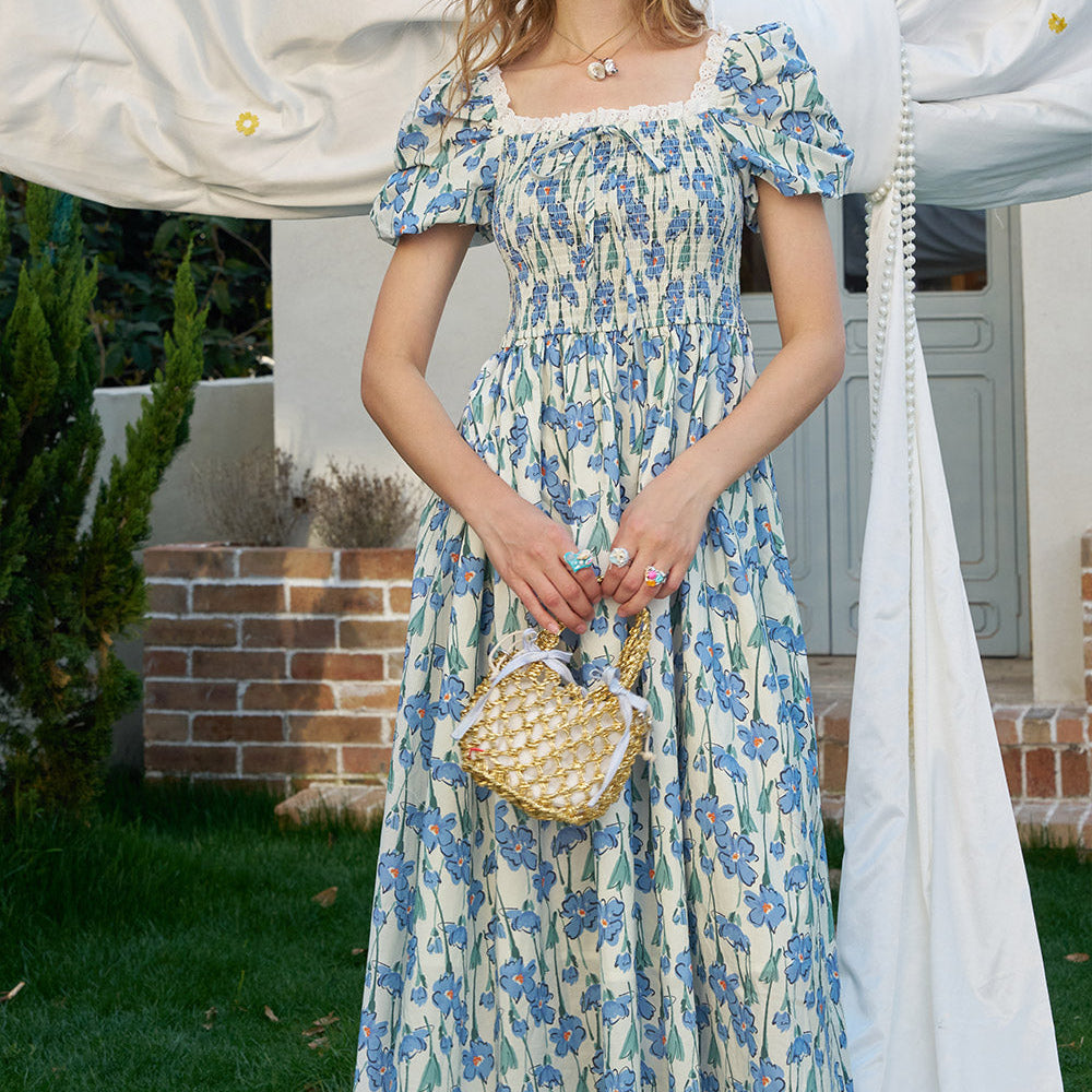 
                  
                    ELFSACK 2025 Summer New Arrivals French Floral Waist Cinching Chic Dress
                  
                