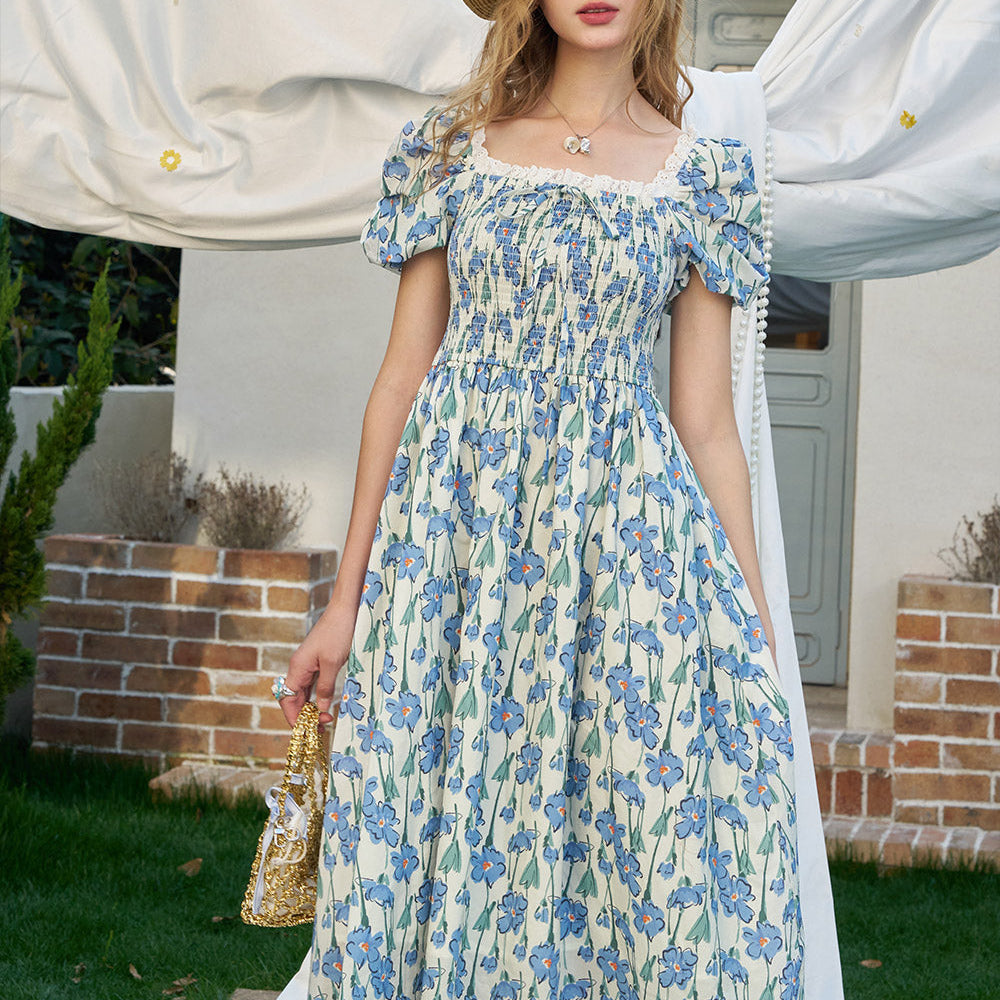 
                  
                    ELFSACK 2025 Summer New Arrivals French Floral Waist Cinching Chic Dress
                  
                