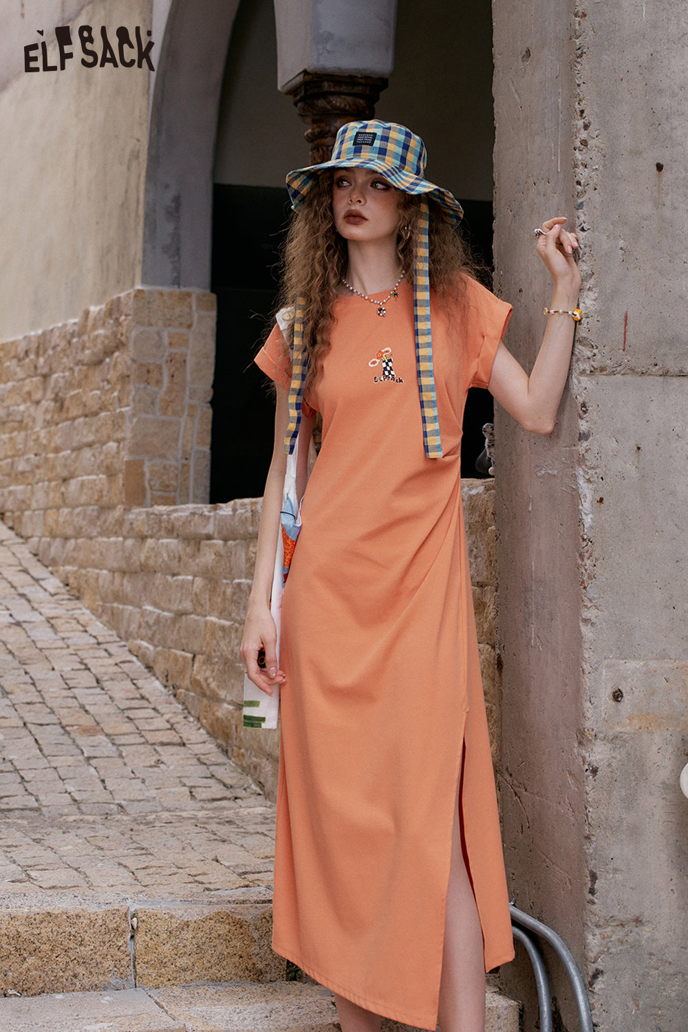 ELFSACK Printed Casual Dress