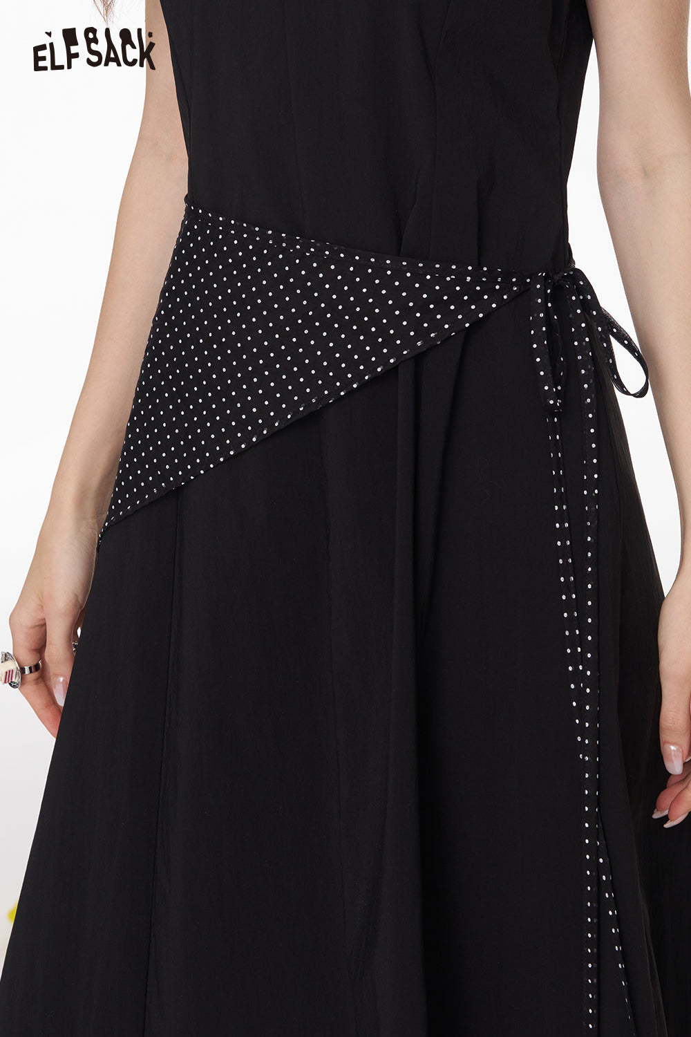 ELFSACK White Sleeveless Chic Vest Dress