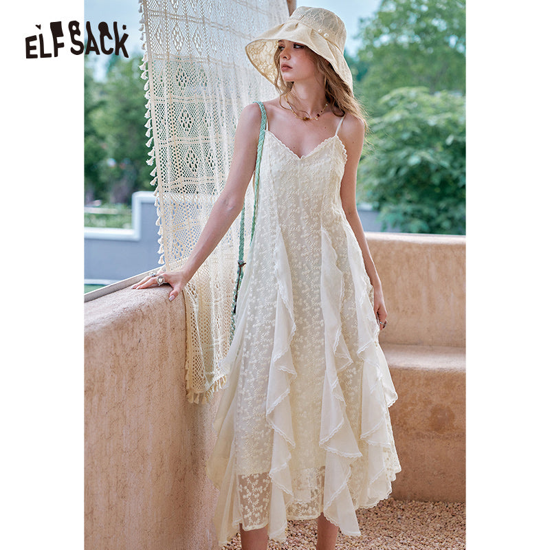 ELF SACK エレガント フィット な無地ウエストドレスお洒落な Women's Dresses | Trendy Fashion Dresses | ELFSACK
