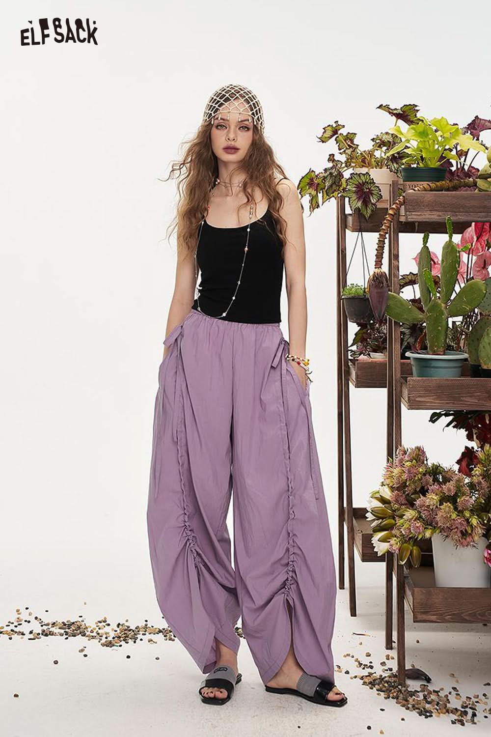 ELFSACK Y2K Solid Color Camisole Vest