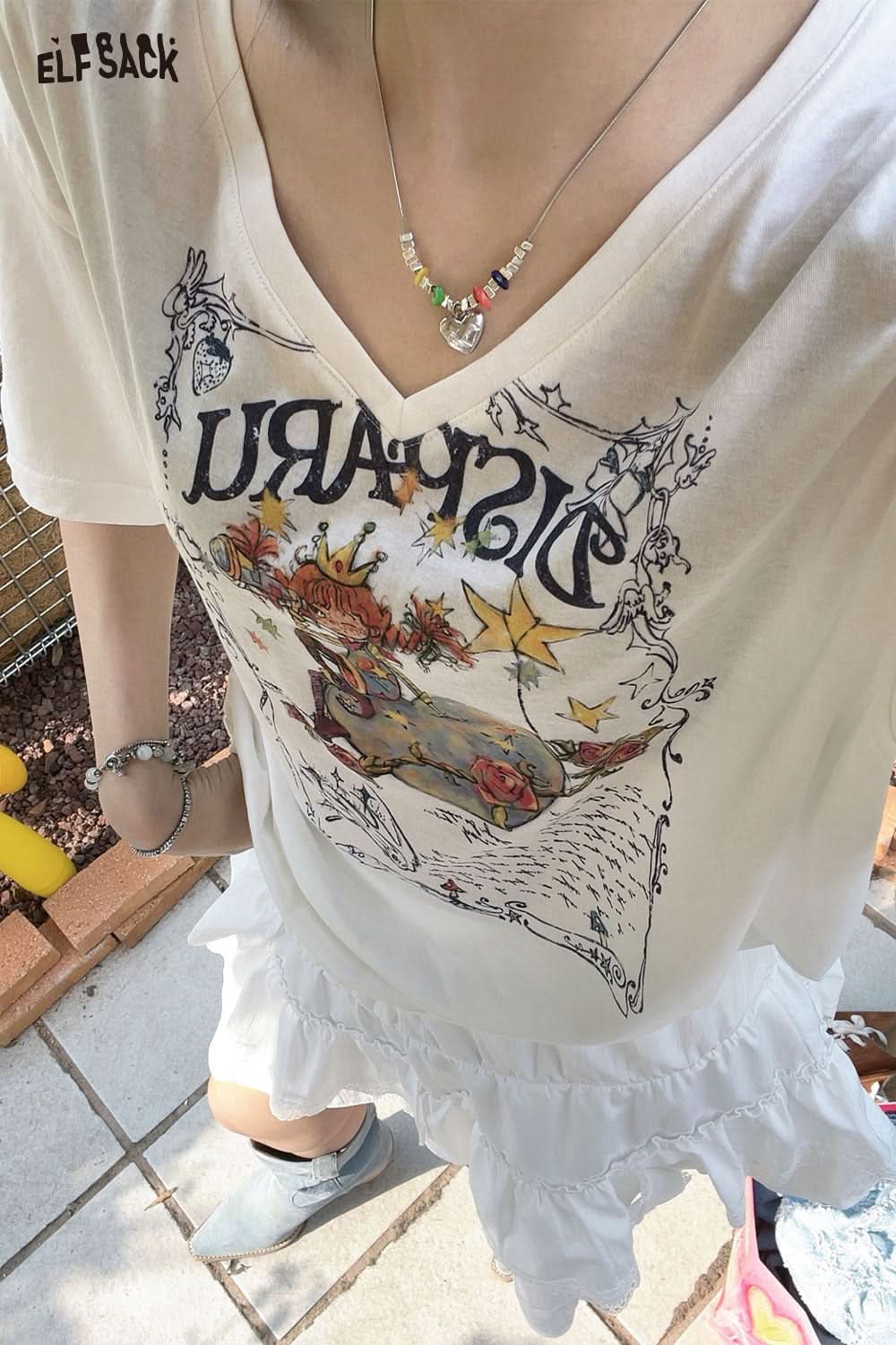 ELFSACK Love Pendant Colourful Beaded Necklace