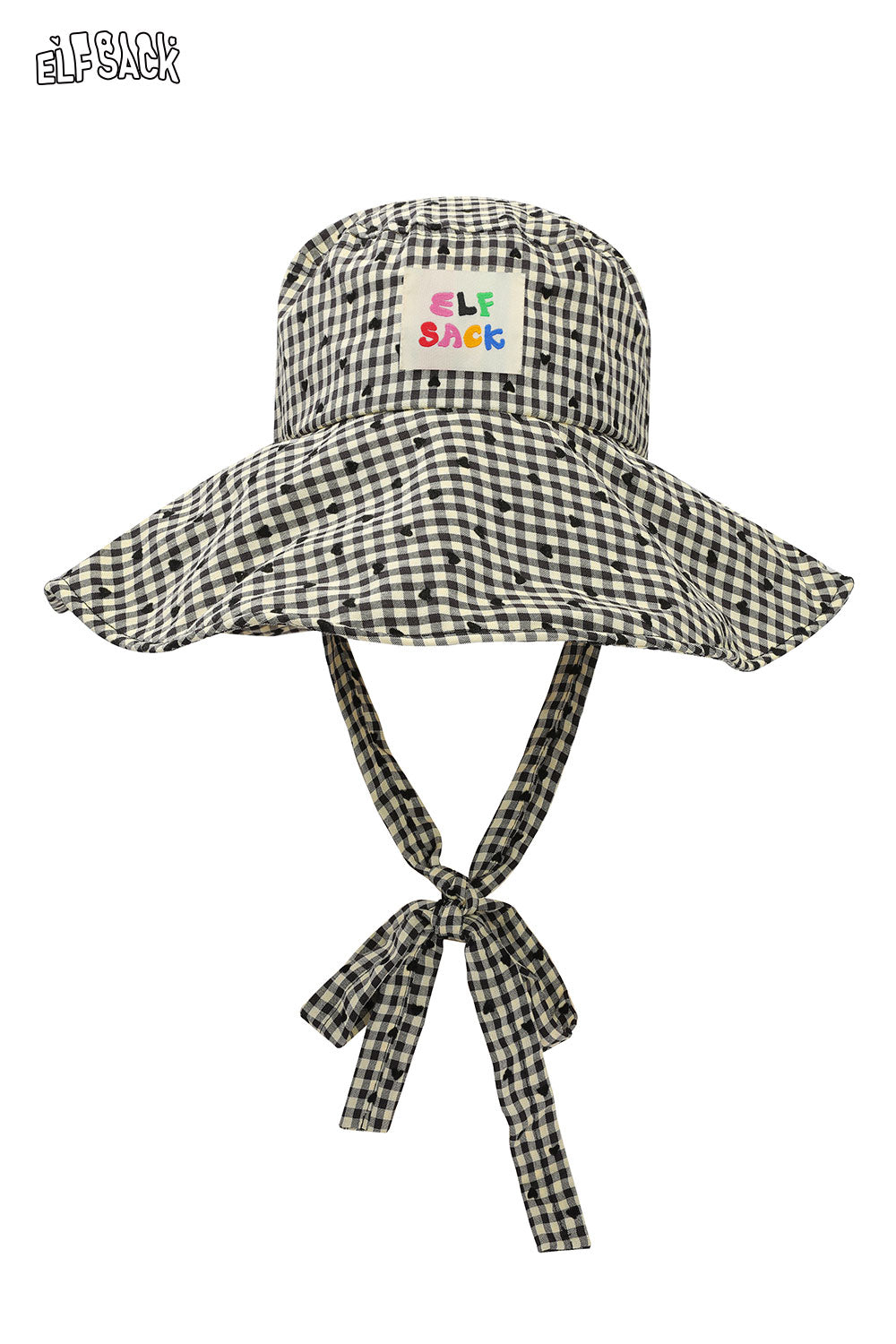 ELFSACK Love Plaid Large Brim Fisherman's Hat