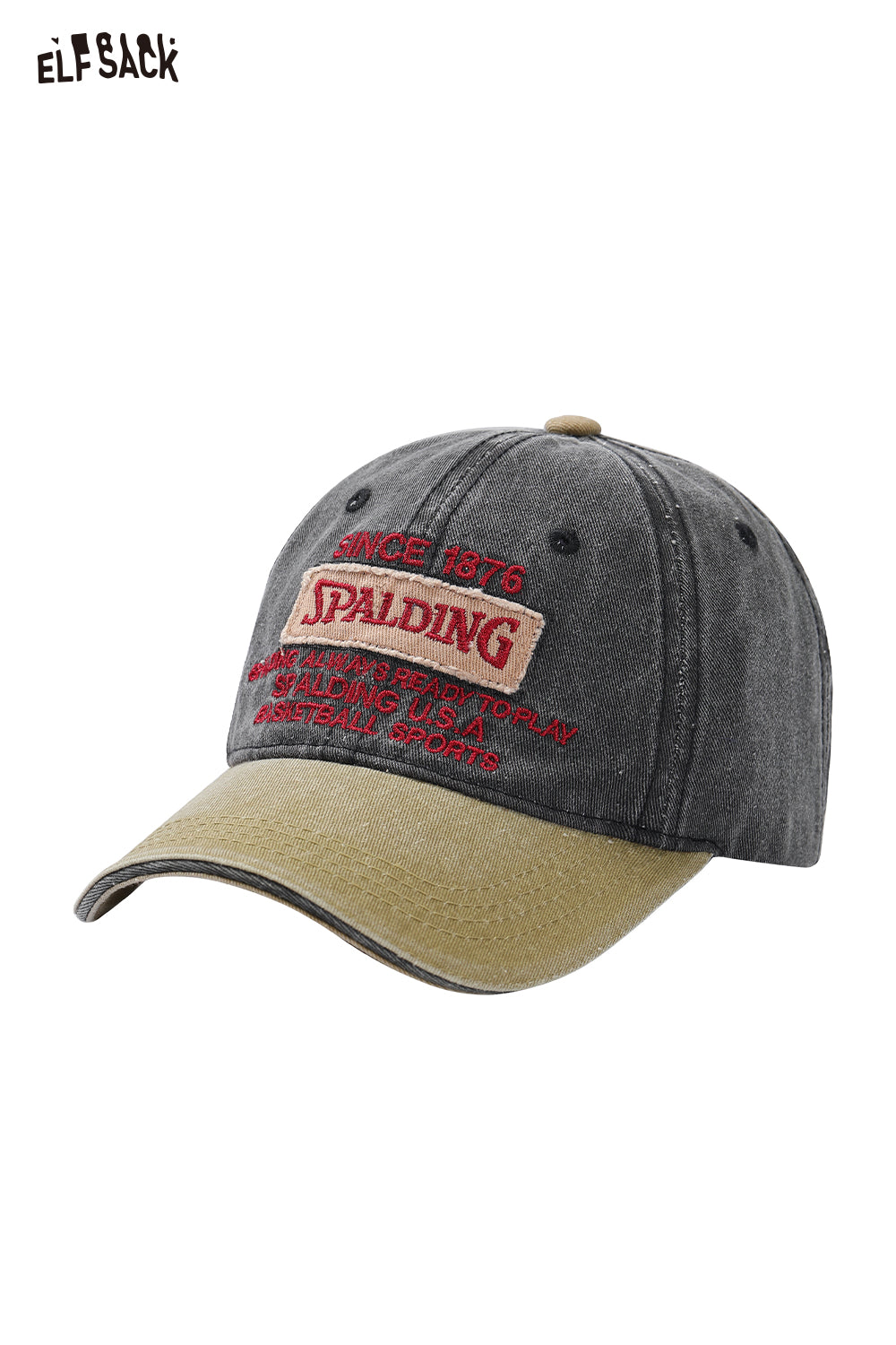 ELFSACK Retro Collision Colour Embroidery Baseball Cap