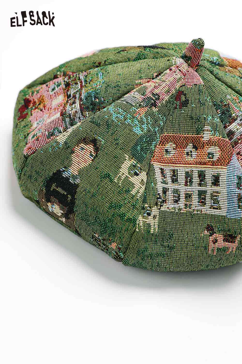 ELFSACK artist inspired beret for women with colorful art and unique design, perfect for casual outfits