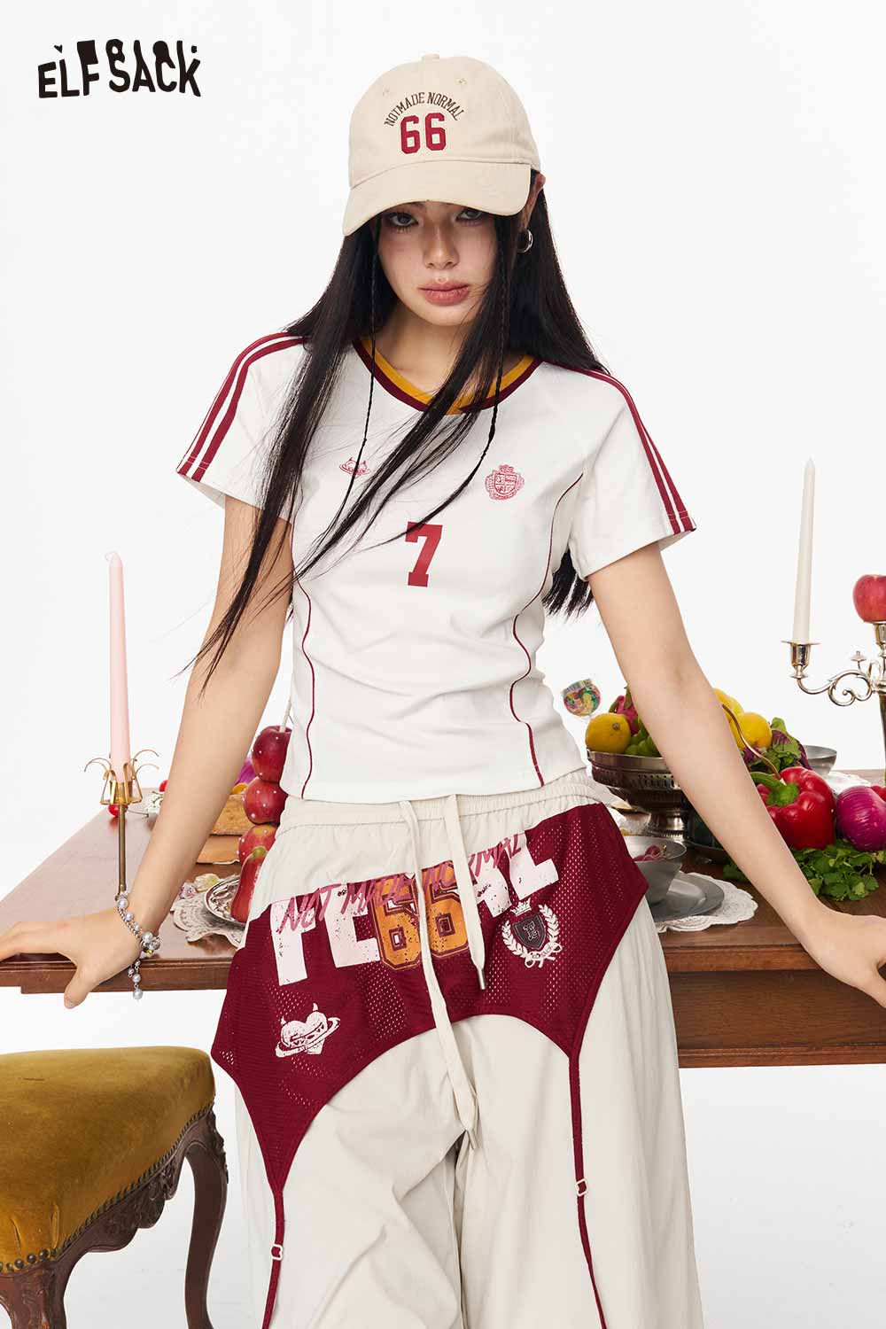 ELFSACK Assorted Jersey Style Number Print T-shirts