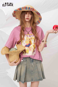 Casual Pony Print T Shirt