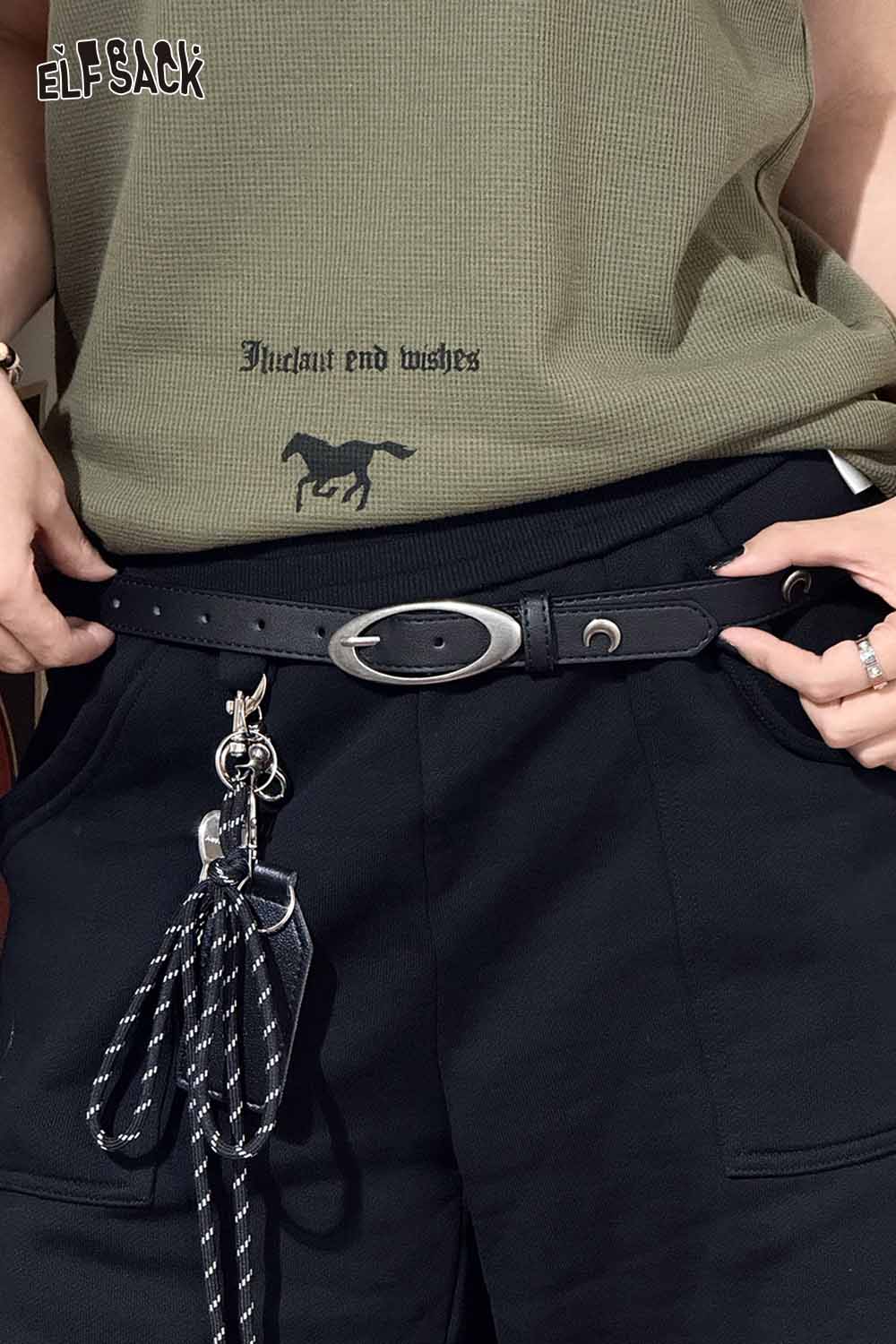 ELFSACK celestial cutout belt for women, a stylish accessory perfect for any outfit